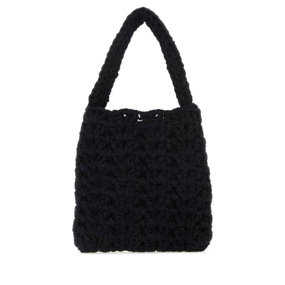 Marco Rambaldi Women Black Cotton Blend Handbag
